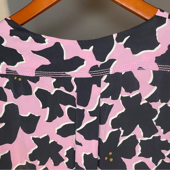 Diane Von Furstenberg - Daran Print Pink & Black Silk Cocktail Dress- Size 2 - Picture 9 of 10